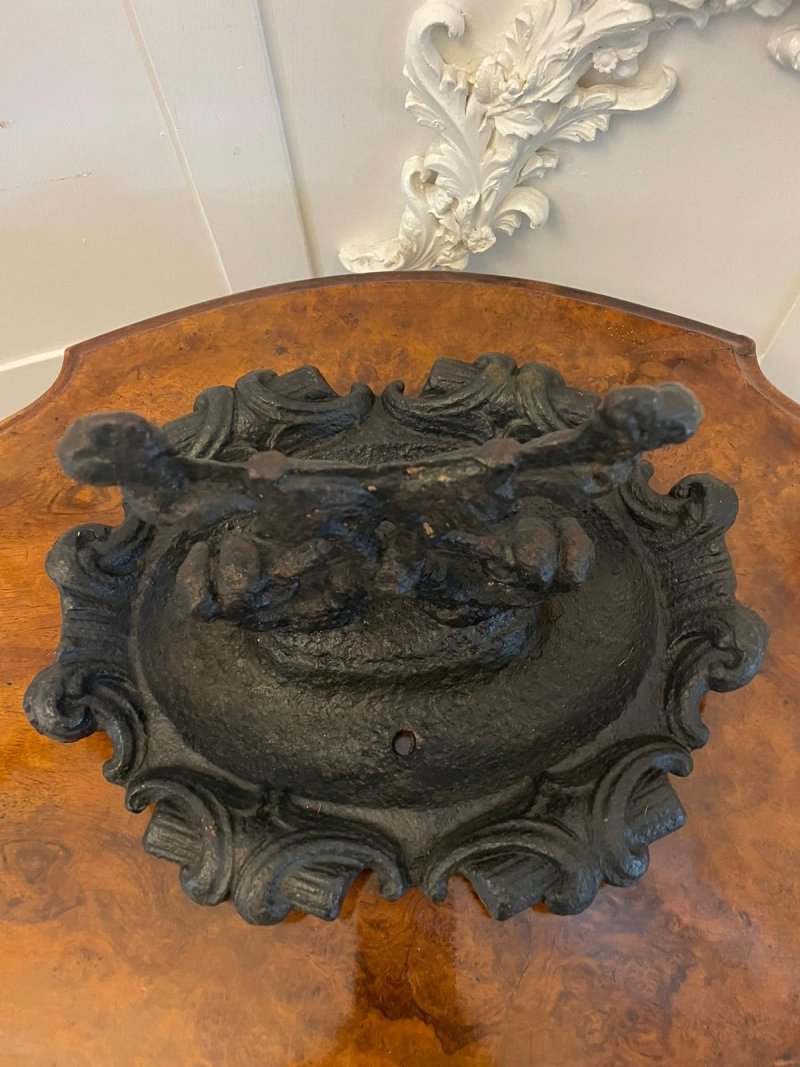 Antique Victorian Ornate Cast Iron Doorstep Foot Scraper - Image 3